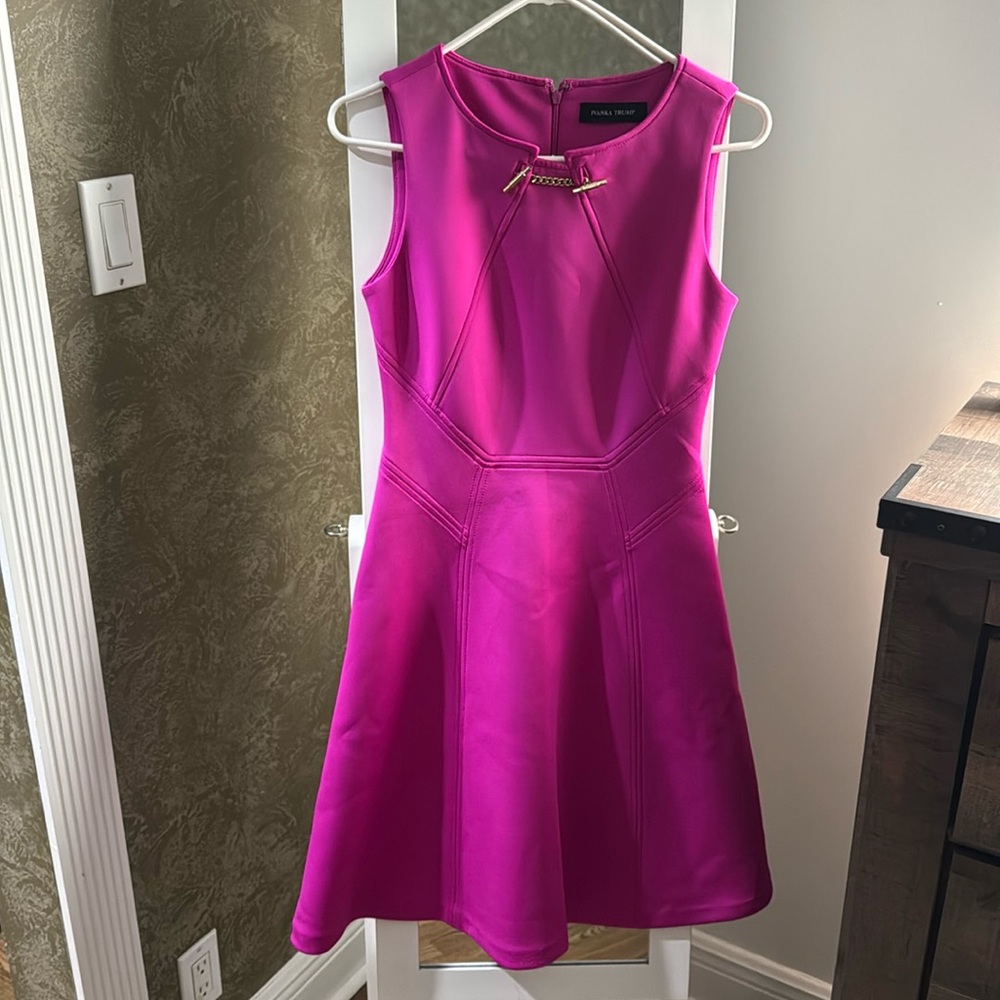 Ivanka Trump Pink Dress with Gold Accents